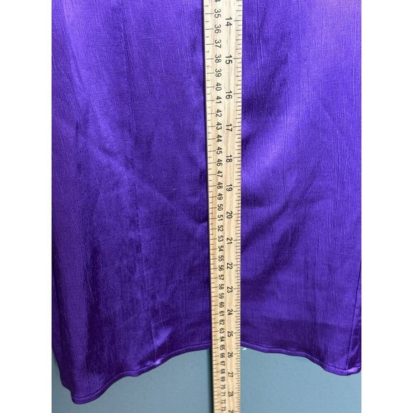 ZARA Women's Large Lilac Purple Gathered Ruched Satin Effect Mini Dress - Picture 7 of 12